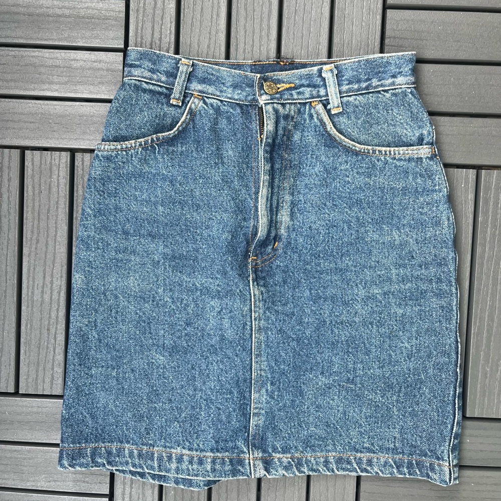 Rochelle Forest Denim Skirt Women’s Size Small Vintage